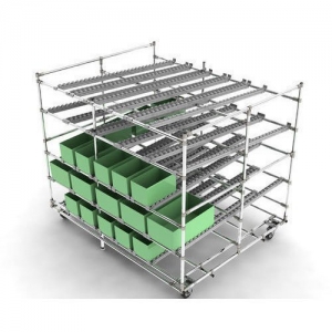 SS pipe Assembly Line FIFO Storage rack